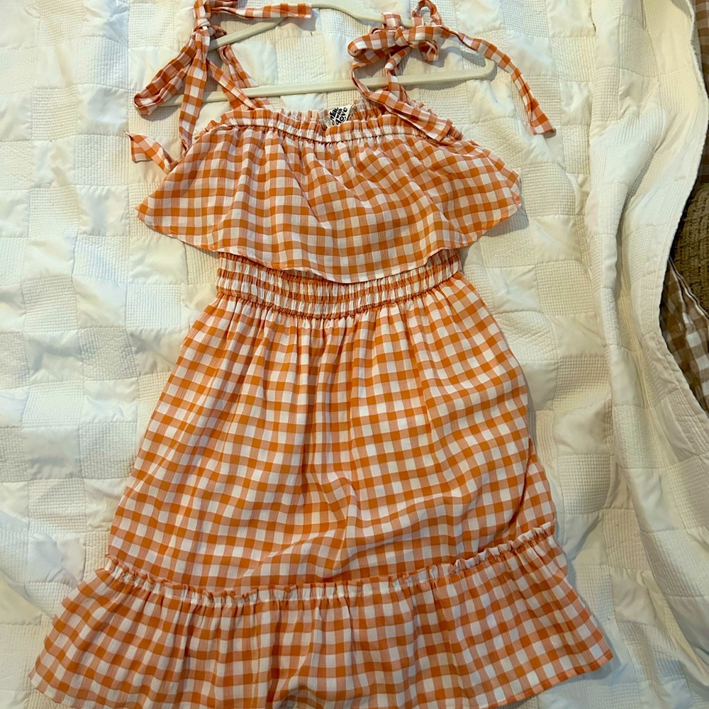 University of Tennessee Game Day Dress - Orange Gingham